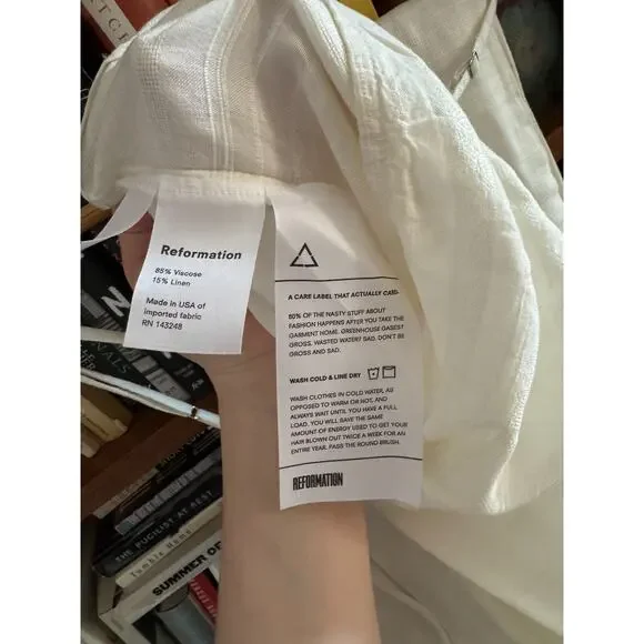 Reformation White Pineapple Dress, size S - Picture 7 of 10